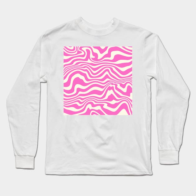 Pink zebra pattern Long Sleeve T-Shirt by stupidpotato1